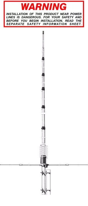 SIRIO 5/8 NEW 2 TORNADO 27 CB27 TUKIASEMA-ANTENNI 7,2m UPDATED! - CB tukiantennit 26-30MHz - 503006 - 1
