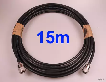 15m HF2500 7,3mm VALMISKAAPELI (AIR-HYPER-CELL-FLEX) UHF-LIITTIMILLÄ, MADE IN EUROPE - Koaksiaalivälikaapelit - 703157 - 1