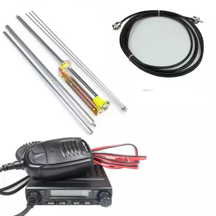 KYLÄRADIO RHA68 AT-779R RADIO + BM70 DUAL 68-72MHz antenni + RG58 25m kaapeli - Kyläradio RHA68 paketit 67-72MHz - 140707 - 1