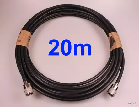 20m HF2500 7,3mm VALMISKAAPELI (AIR-HYPER-CELL-FLEX) UHF-LIITTIMILLÄ, MADE IN EUROPE - Koaksiaalivälikaapelit - 703158 - 1