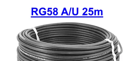 25m RG58 A/U MIL-C-17F KOAKSIAALIKAAPELI - Koaksiaalikaapelit - 701028 - 1