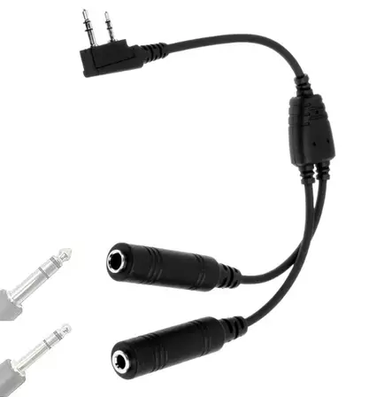 DYNASCAN AB-650 ILMAILURADIO ADAPTERI KUULOKKEILLE ja MIKROFONILLE - Audiovälijohdot ja -adapterit - 306028 - 2
