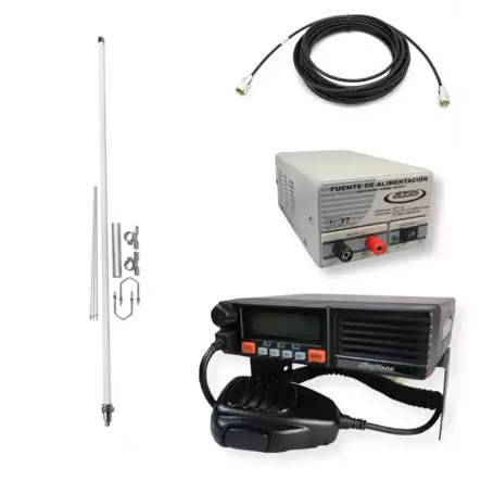 RHA68 TUKIASEMA KYLÄRADIO AT-5189 RADIO + BM4 ANTENNI + F7 VIRTALÄHDE + 20m KAAPELI - RHA68 TARJOUSPAKETIT - 140678 - 1