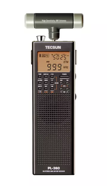 TECSUN PL360 DSP MAAILMANRADIO - VARAUTUMISRADIO, PARISTOKÄYTTÖINEN, laaja FM-vastaanotto - Maailmanradiot 0,1-30MHz - 401008 - 1