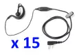 15 x MA-1702 HEADSET WOUXUN, ROXTONE, BAOFENG, KENWOOD ... - Kenwood 2-pin headsetit - 140688 - 1