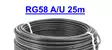 25m RG58 A/U MIL-C-17F KOAKSIAALIKAAPELI - Koaksiaalikaapelit - 701028 - 1