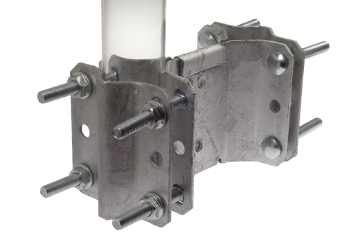 ISO TUPLAPUTKIKIINNIKE 25-50mm GALVANOITU, ETÄISYYS +100mm - Mastotarvikkeet - 608018 - 1