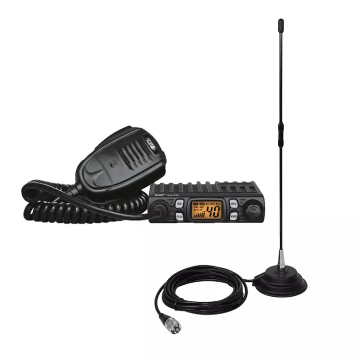 CRT ONE V CB27 + EXTRA-40 MAG, LA AUTO RADIOPUHELIN 27MHz JA MAGNEETTIANTENNI 63cm - CB27 TARJOUSPAKETIT - 140038 - 1
