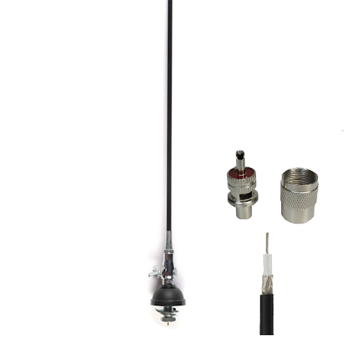 SIRIO CB 27S LA / RHA68 DUALBAND AJONEUVOANTENNI JALKOINEEN 1,3m - CB autoantennit 25-30 MHz - 502008 - 1