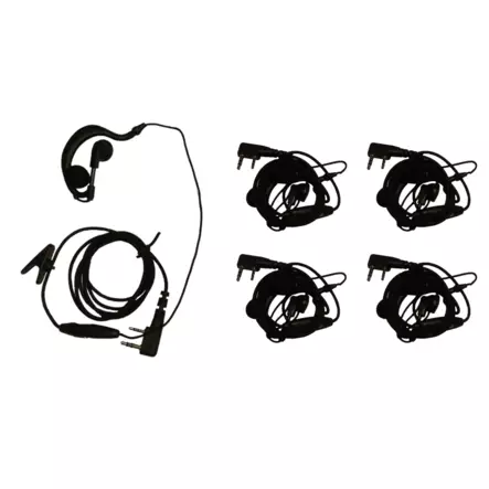 5 kpl HES-03 C-LENKKI HEADSET WOUXUN, KENWOOD, ANYTONE, ROXTONE PAKETTI - Kenwood 2-pin headsetit - 140179 - 1