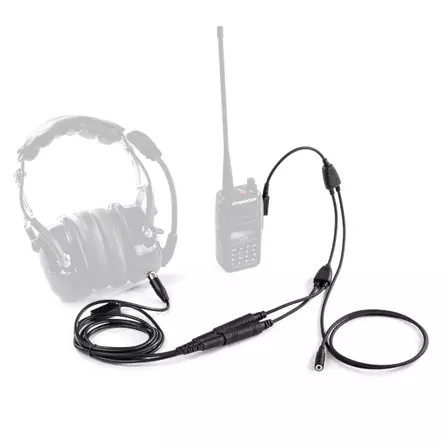 PTT055 DYNASCAN AB-650 ILMAILURADIO ADAPTERI KUULOKKEILLE ja MIKROFONILLE PTT-TANGETTIOHJAUKSELLA - Audiovälijohdot ja -adapterit - 306029 - 2
