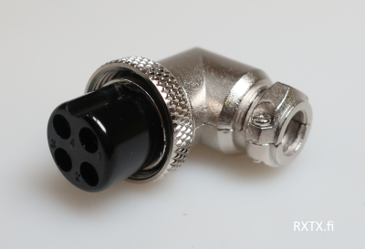 4-NAPAINEN KULMA MIKROFONILIITIN CB27 LA-RADIOON, MOCOMA, MAJOR, NORDLAND 4-pin - Mikrofoniliittimet - 307059 - 1