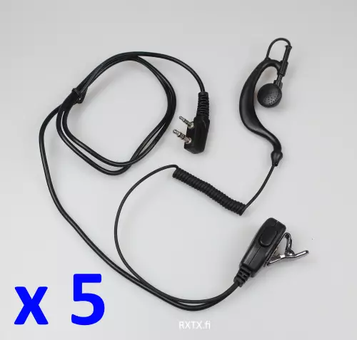 5 x HED-03 HEADSET WOUXUN, ROXTONE, BAOFENG, KENWOOD ... - Kenwood 2-pin headsetit - 140689 - 1