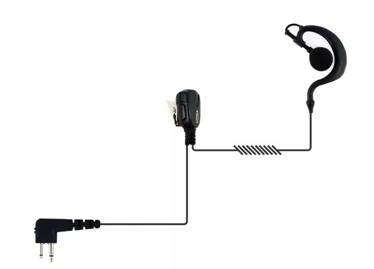 BR-1703 E/C HEADSET MOTOROLA DP1400, XT420, XT460, XT660, ZODIAC EASY HUNT, YAESU - Motorola 2-pin headsetit - 303089 - 1