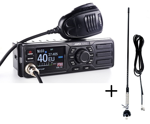 JOPIX DORIS CB27 LA-PUHELIN 12/24V DIN + SIRIO T3 KIINTEÄ ANTENNI - CB27 TARJOUSPAKETIT - 140229 - 1