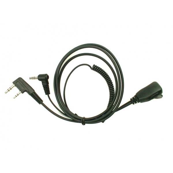 SORDIN PTT-HEADSET KENWOOD / WOUXUN Liitännällä 3,5mm KUULOKKEISIIN, PELTOR, BILSOM, BURREL, HUNTER, ... - Kenwood 2-pin headsetit - 303009 - 1