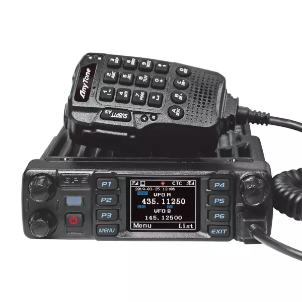ANYTONE AT-D578UV AIR PLUS DMR 55W GPS KAHDELLA VIRTAJOHDOLLA - 4m/2m/70cm amatööriradiot 70-434MHz - 104039 - 1